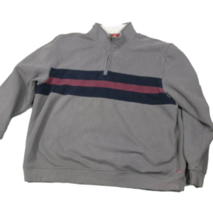 Izod Men's Partial Zip Striped Sweatshirt Size XXL